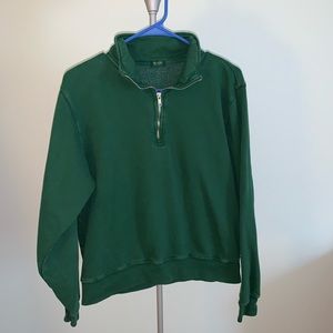 Green BRANDY MELVILLE Quarter Zip!!